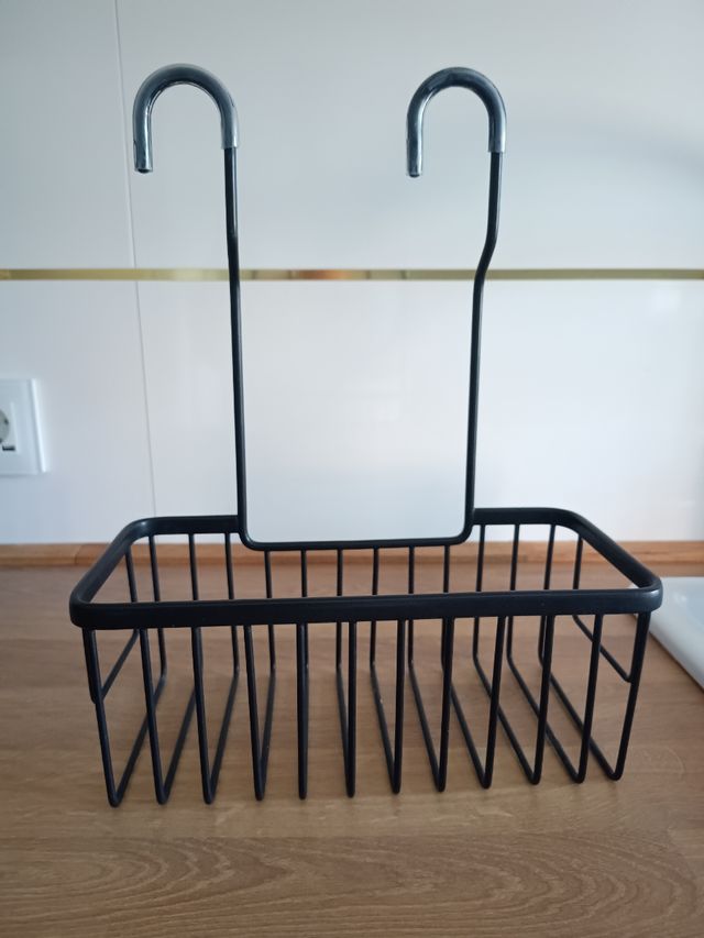 Cesta ducha metalica negra