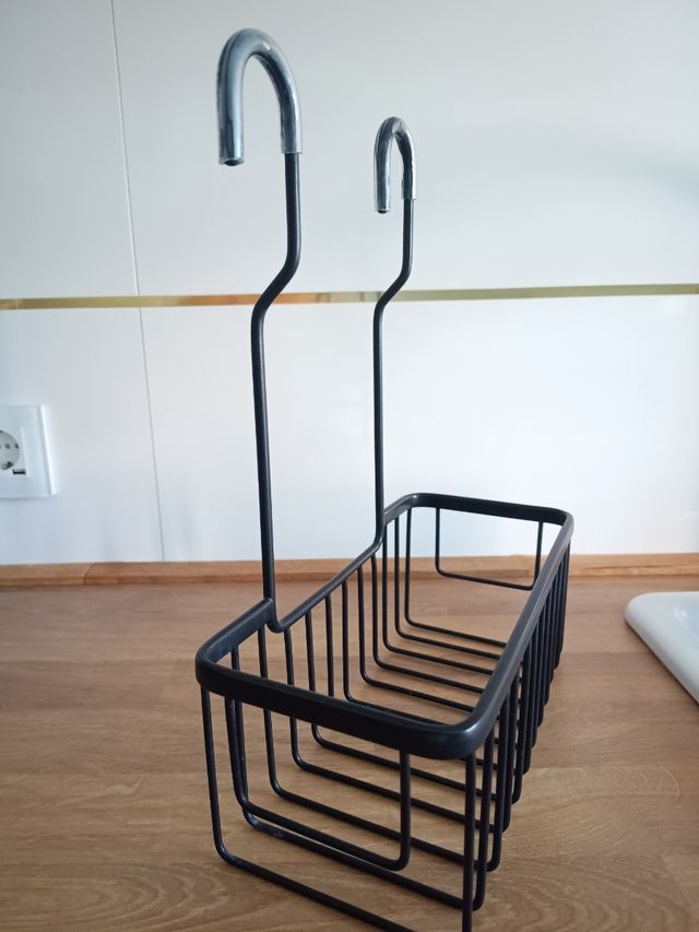 Cesta ducha metalica negra