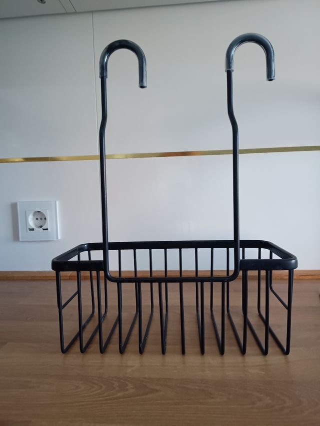 Cesta ducha metalica negra