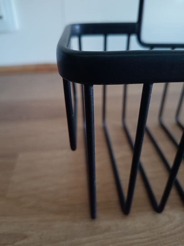 Cesta ducha metalica negra