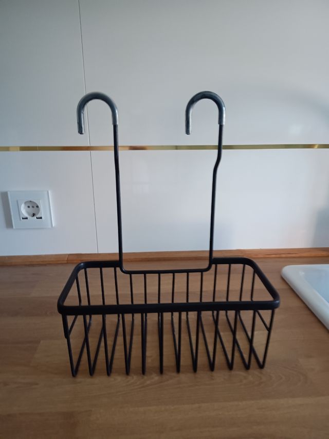 Cesta ducha metalica negra