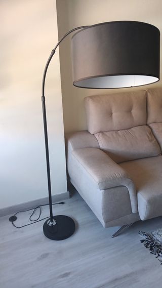 Lámpara arco negra 120-185cm