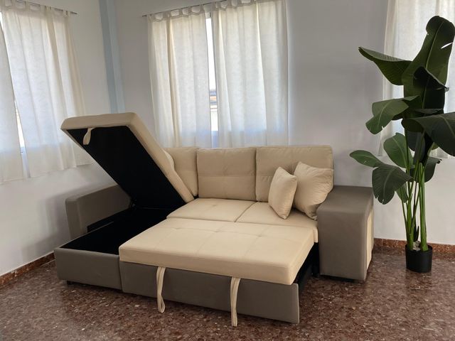Nuevo sofa con chaiselongue cama en oferta