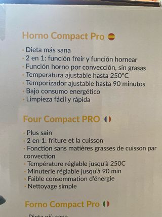 Horno NewChef compact PRO