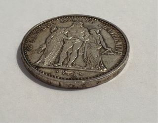 Moneda Antigua Francia 1968. 
10 Francos Plata