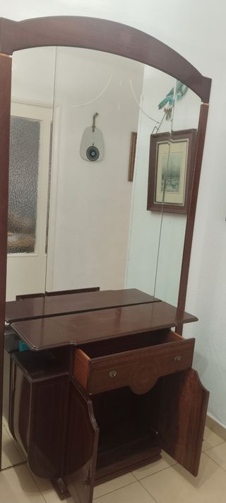 Mueble tocador madera años 80
