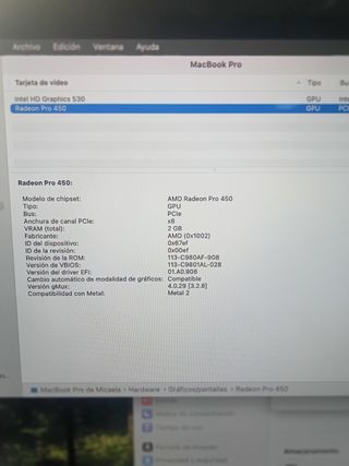 MacBook Pro 15" Touch Bar - Plata