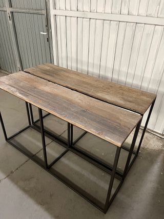 Mesa consola madera rustica 
