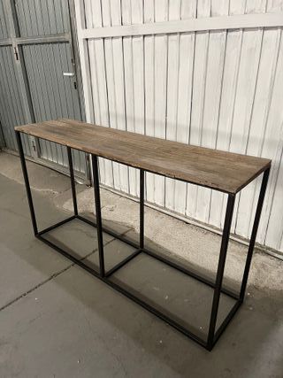 Mesa consola madera rustica 