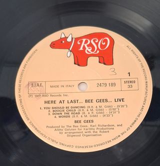 LP Bee Gees - Here at Last... Live