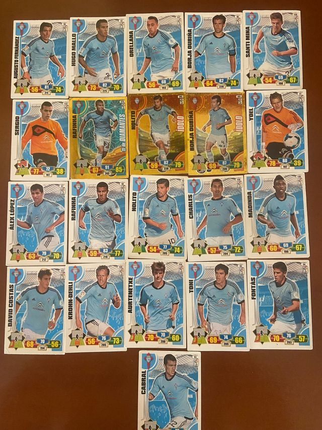 21 Cromos Celta deVigo sin repetir Adrenalyn 13-14
