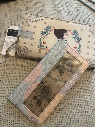 Cartera mujer - beige, multicolor