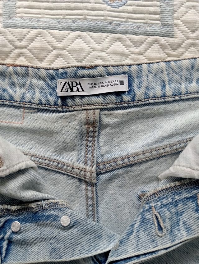Shorts Zara - Vaqueros claros talla S