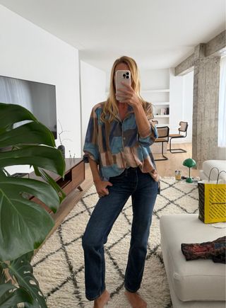 Blusa estampada multicolor