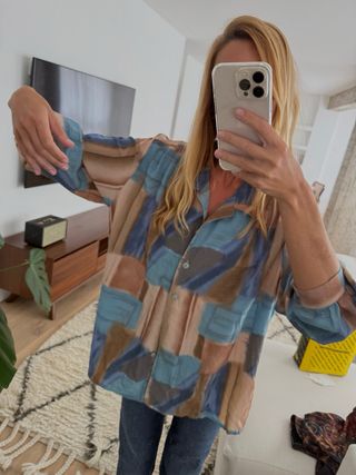 Blusa estampada multicolor