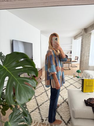 Blusa estampada multicolor