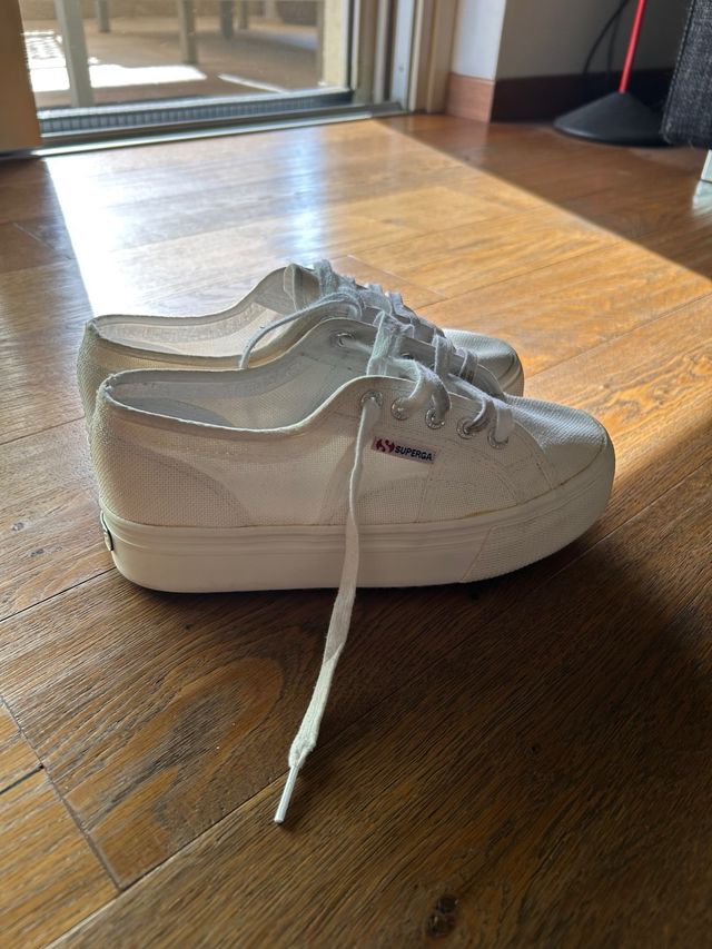 Superga 2750 Cotu Platform Bianche