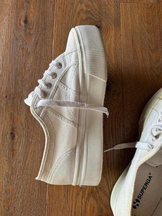 Superga 2750 Cotu Platform Bianche