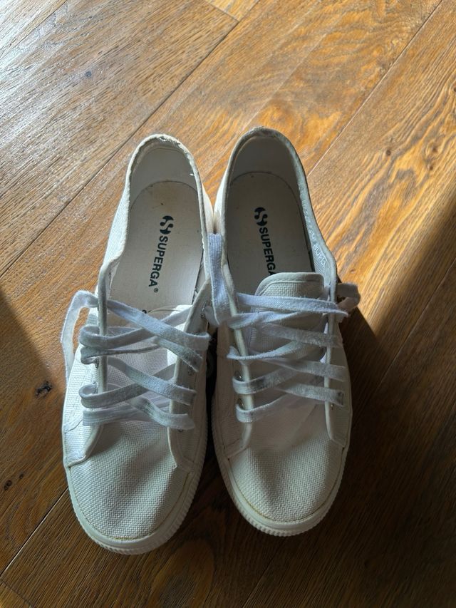 Superga 2750 Cotu Platform Bianche