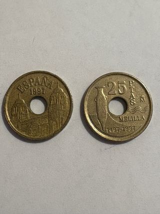 Moneda 25 Ptas Melilla 1997
