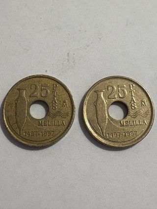 Moneda 25 Ptas Melilla 1997