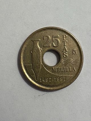 Moneda 25 Ptas Melilla 1997