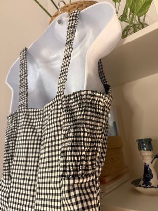 Vestido corto cuadros Vichy Pull&Bear talla S