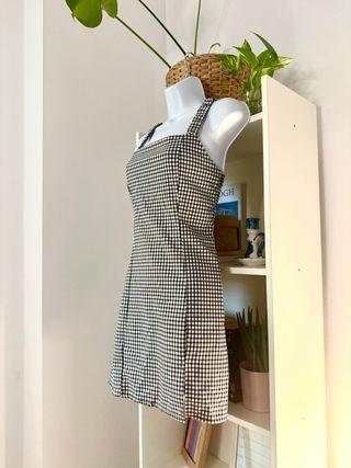 Vestido corto cuadros Vichy Pull&Bear talla S