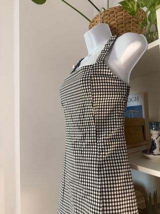 Vestido corto cuadros Vichy Pull&Bear talla S