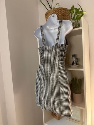 Vestido corto cuadros Vichy Pull&Bear talla S