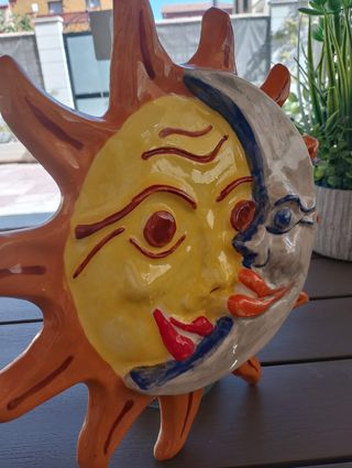 Sol y Luna Cerámica Decorativa
