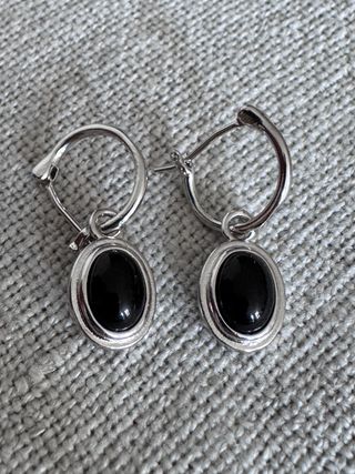 Pendientes Plata 925 - Ónix Negro
