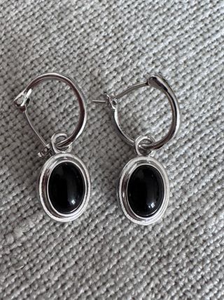 Pendientes Plata 925 - Ónix Negro