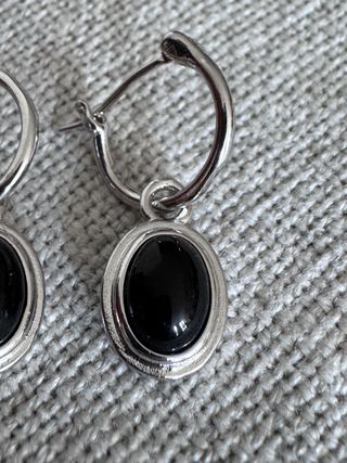 Pendientes Plata 925 - Ónix Negro