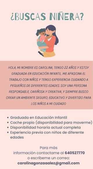 servicio de niñera