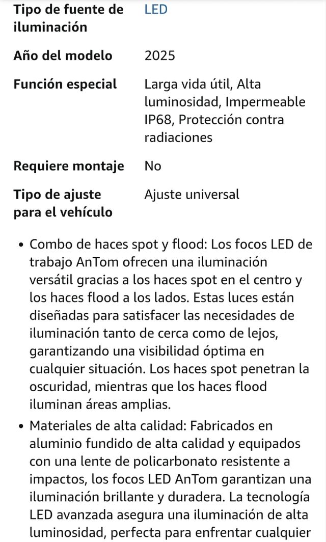 Faro LED Antom 30W - Auto