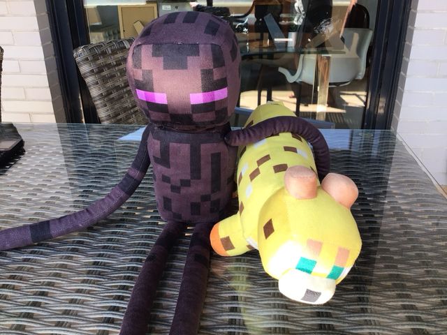 Peluches Minecraft: Creeper & gato