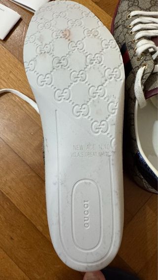 Zapatillas Gucci Ace rojas y beige
