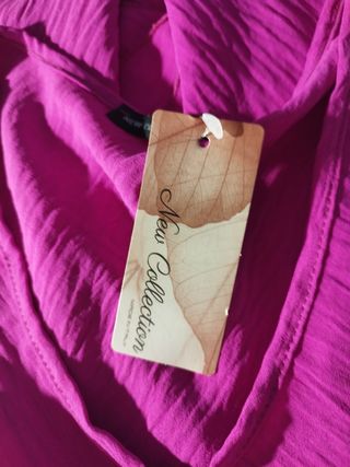 Vestido fucsia fluido talla L