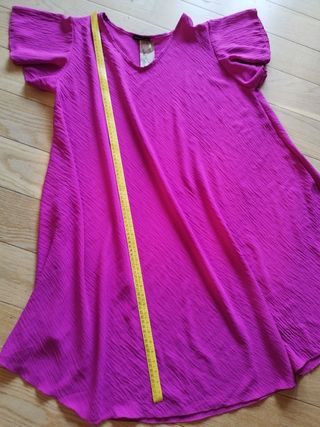 Vestido fucsia fluido talla L