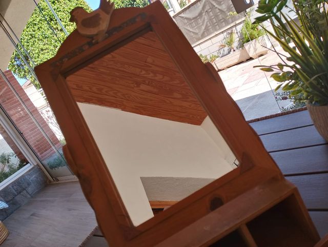 Espejo tocador madera infantil rústico