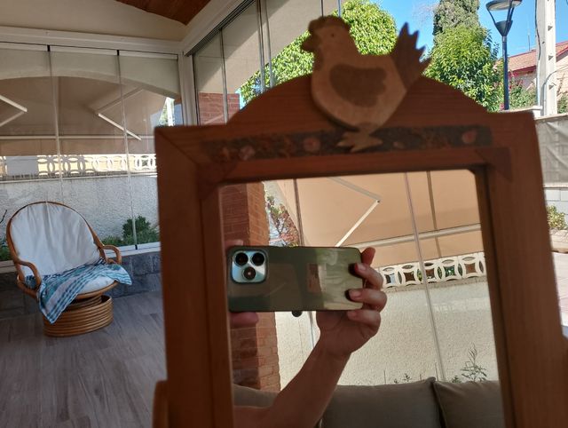 Espejo tocador madera infantil rústico