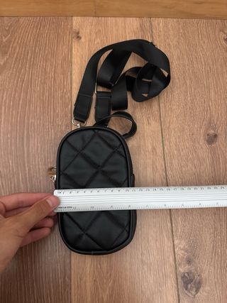 Bandolera negra cuero Stradivarius