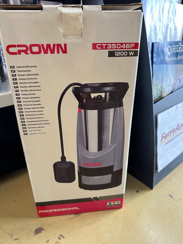 Bomba Sumergible Crown CT35046F 1200W