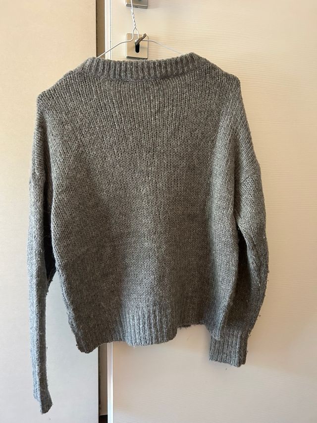 Maglione grigio con lacci - tg M