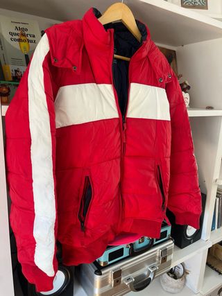 Anorak American Eagle XS Rojo-Blanco