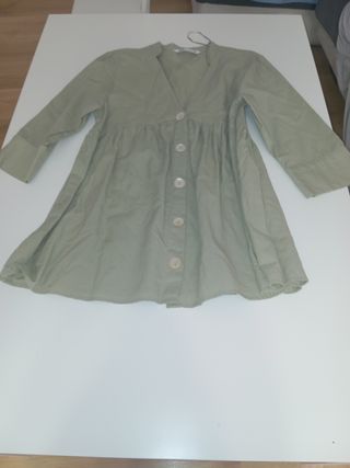 Vestido Zara verde oliva