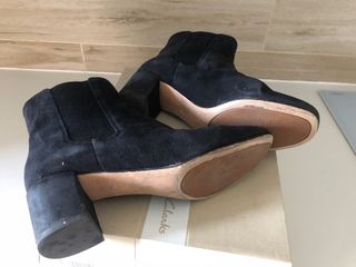 Botines Clarks ante negro - talla 39,5