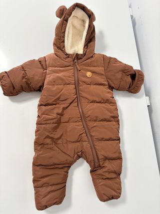 Buzo Nieve Bebé - Forro Polar Marrón