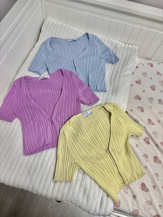 3 Carteras Bershka - Azul, Lila, Amarillo